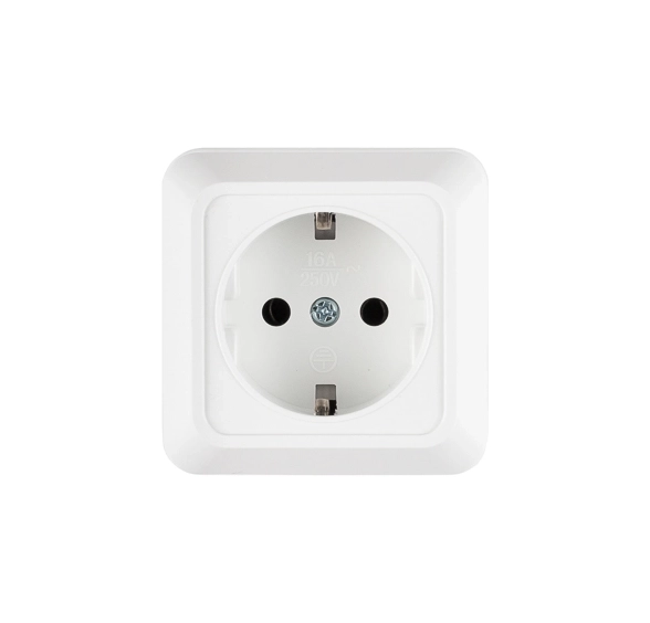 Розетка c/з бел TANGO ОП 16А