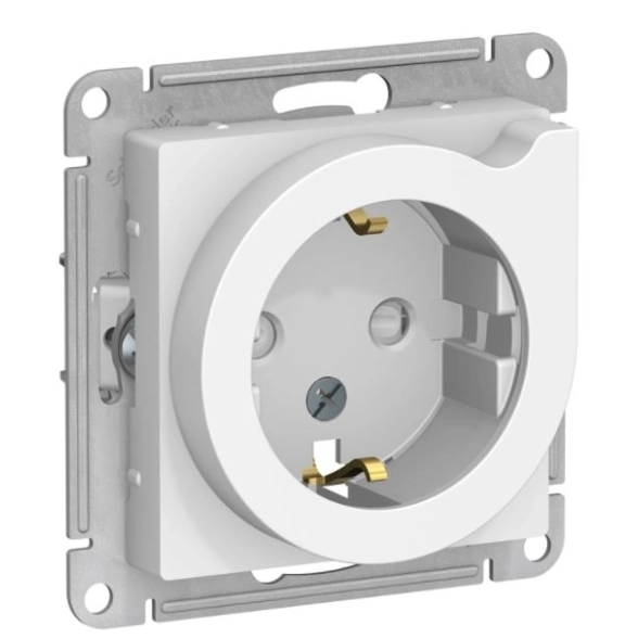 Розетка ATLASDESIGN с/з с/шт мех бел ATN000147 с/в