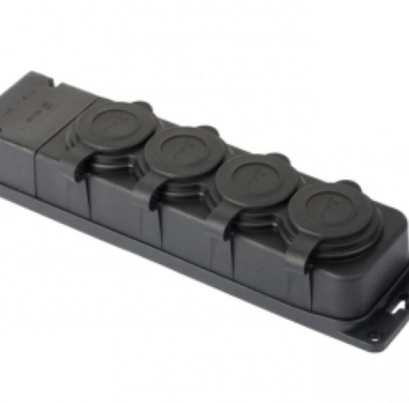 Розетка 4х-мест.с/з каучук 2Р+РЕ 16А 230В IP44 EKF DIY