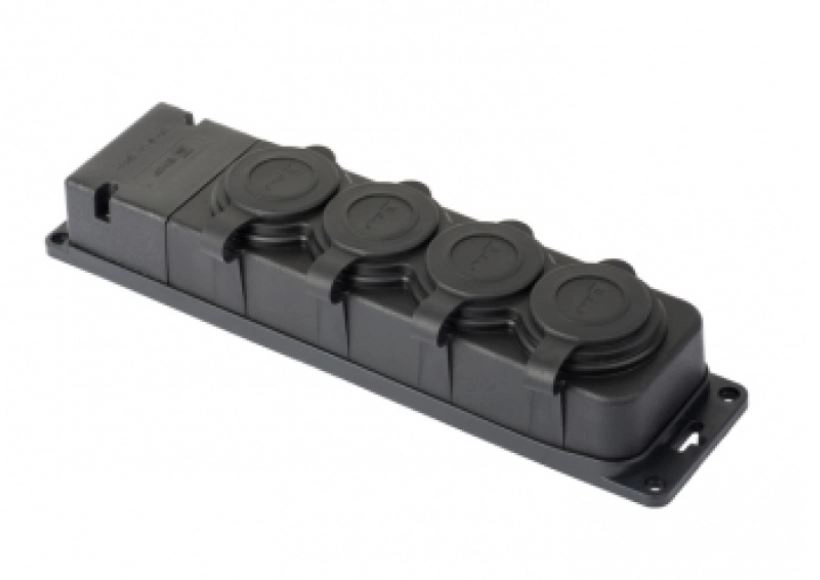 Розетка 4х-мест.с/з каучук 2Р+РЕ 16А 230В IP44 EKF DIY