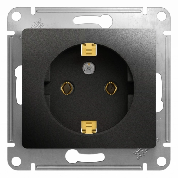 Розетка Glossa 1м антр мех c/з GSL000743