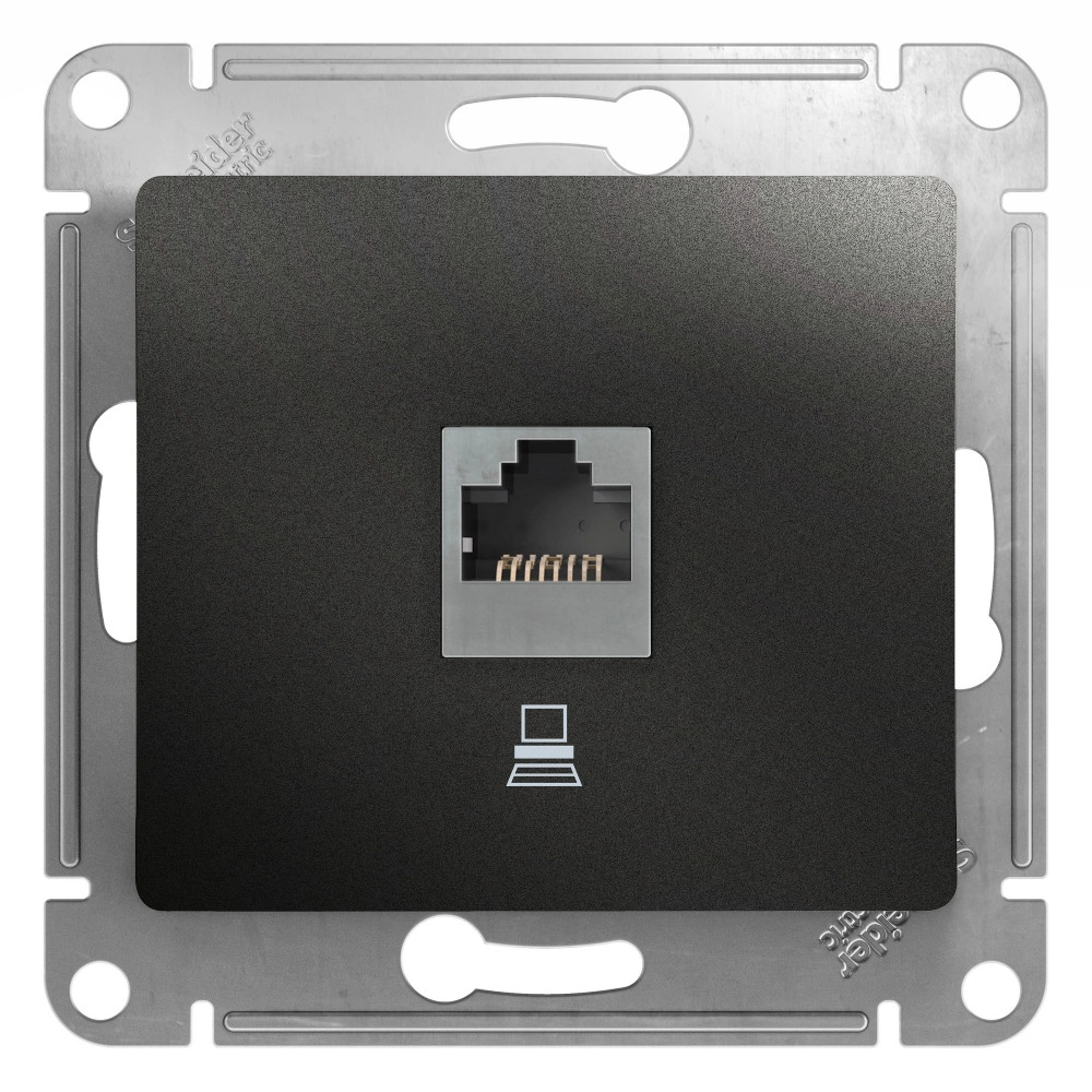 Розетка Glossa комп RG45 кат.5Е антр мех GSL000781K