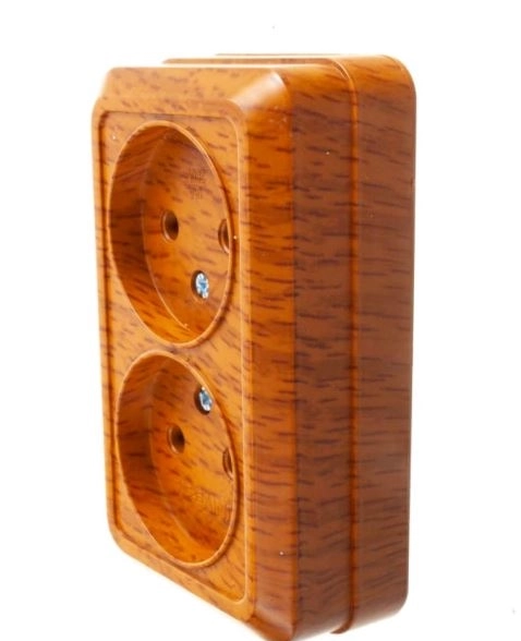 Розетка Олимп 2п ОП 16А б/з бук(7946741)