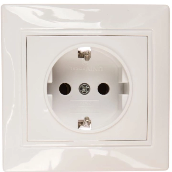 Розетка Севиль 1-я СП 16А с/з бел(С0028)