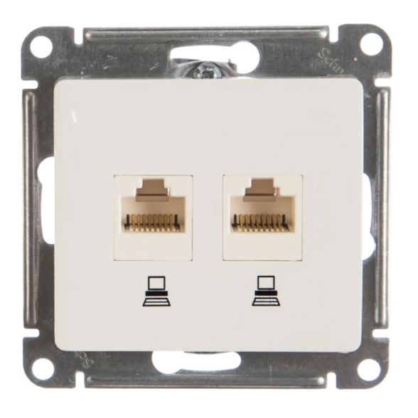 Розетка Glossa 2-я комп RJ45+RJ45 мех кат.5Е GSL000185KK