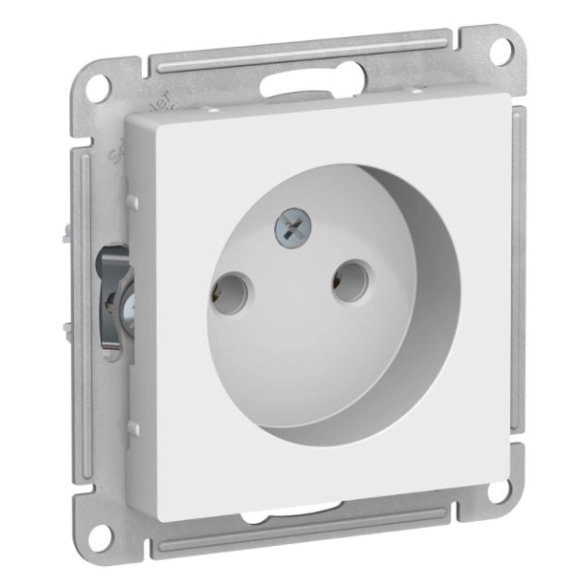 Розетка ATLASDESIGN 1-я б/з 16А мех.бел ATN000141