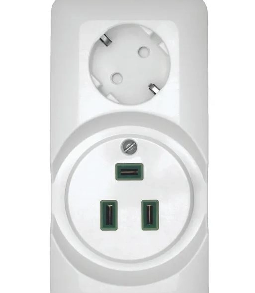 Розетка ПРИМА 2-я комбинир.бел 1191794