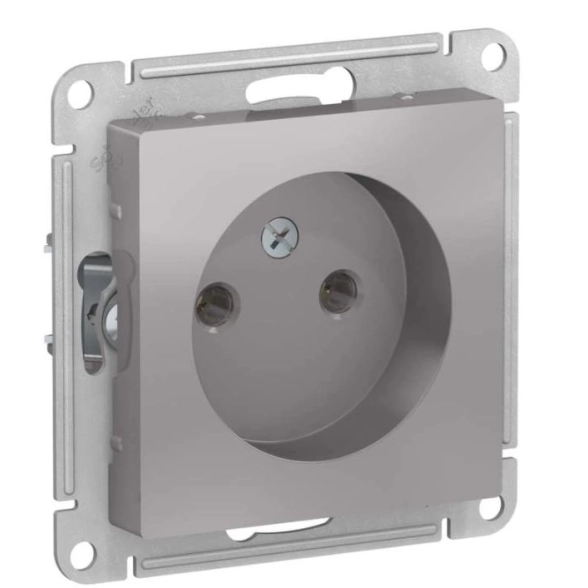 Розетка ATLAS СП 1-я 16А б/з мех.алюм ATN000341