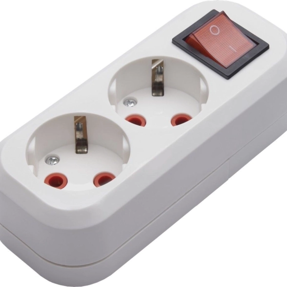 Розетка Stekker 2гн с/выкл с/з PST 16-211-20