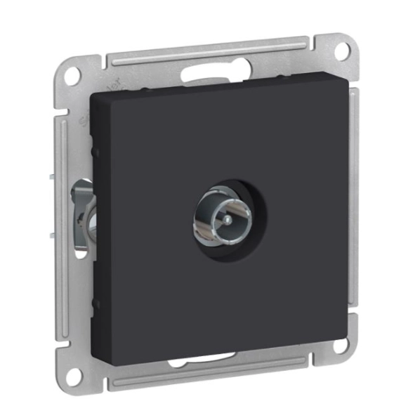 Розетка ATLAS СП TV конц.1DB 16A мех.карбон ATN001091