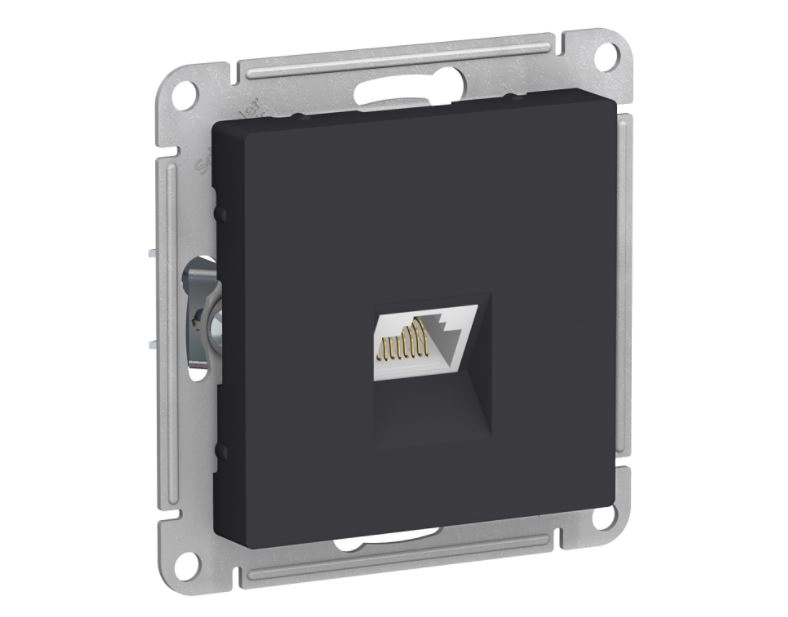 Розетка ATLAS комп.RJ-45 мех.карбон ATN001083