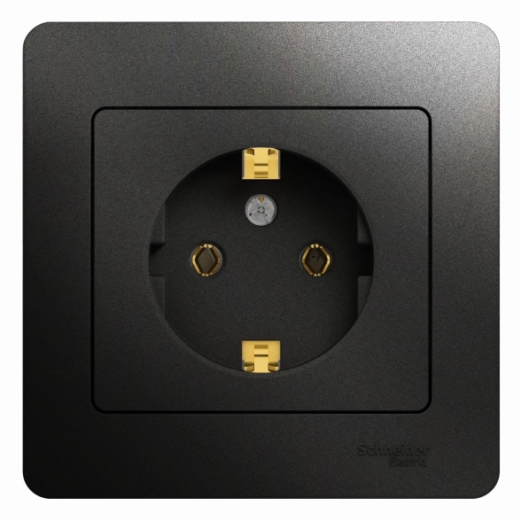 Розетка GLOSSA 1м с/з СП 16А антр в/сб GSL000742