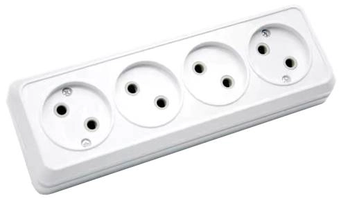 Розетка TANGO 4-я ОП б/з 16А белый
