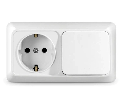 Блок комб.TANGO ОП гориз 1кл выкл+роз с/з 1200832