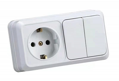 Блок комб.TANGO ОП гориз 2кл выкл+роз с/з 1200834