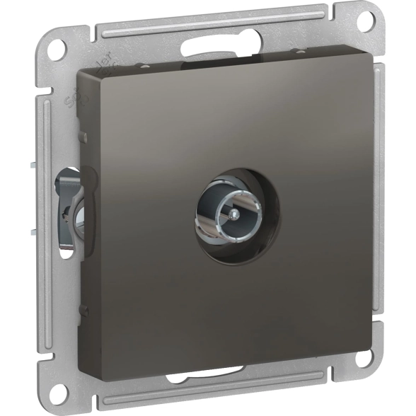 Розетка ATLASDESIGN TV оконеч. 1D B мех.сталь ATN000991