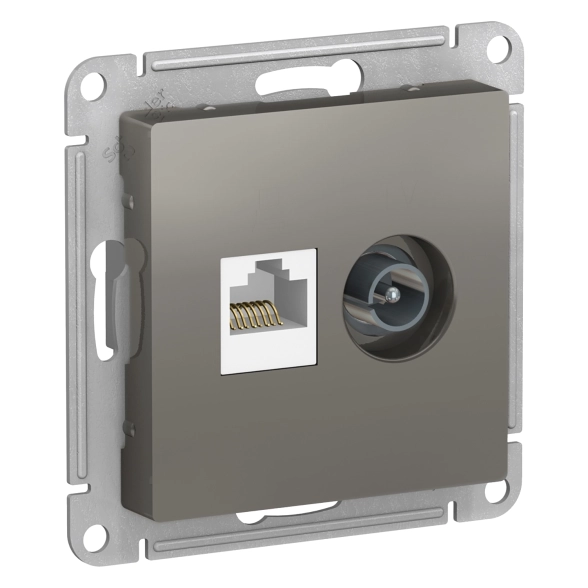 Розетка AtlasDesign RJ45+TV категория 5E