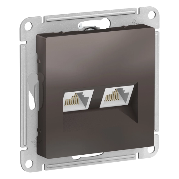 Розетка ATLASDESIGN RJ-45 + RJ-45 категория 5E