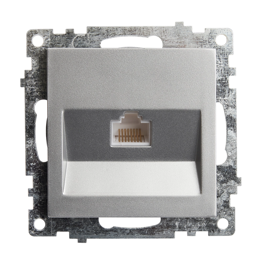 Розетка Катрин 1м RJ-45 GFS00-7107-03 мех.серебро