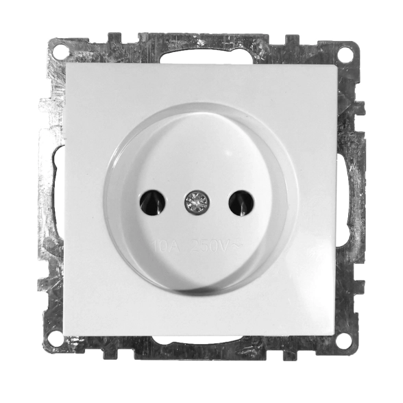 Розетка Катрин 1м GLS10-7109-01 б/з мех.белый