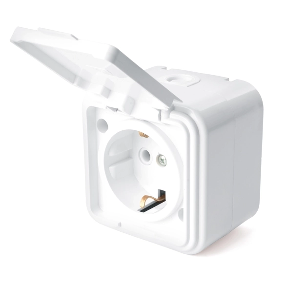 Розетка STEKKER PST16-20-44 б/з с/кр (RA 16-201-Б) белый