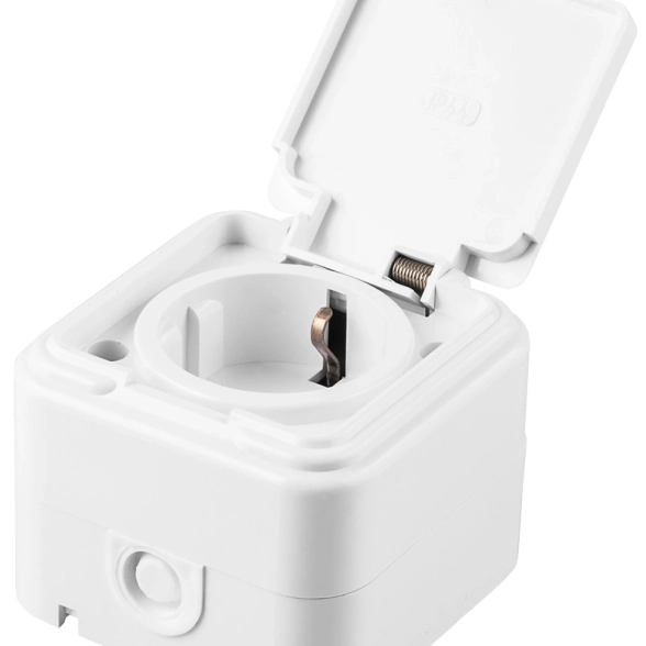 Розетка STEKKER 1м PST16-21-44 с/з с/кр (RA 16-211-Б)белый