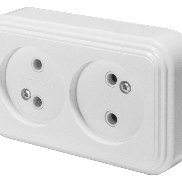 Розетка STEKKER 2м PST16-30-20 б/з (RA 16-237-Б)белый