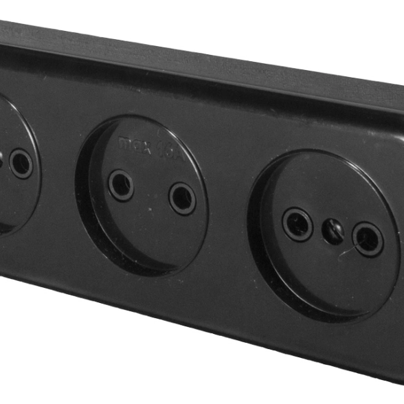 Розетка STEKKER 3м PST16-50-20 б/з (RA 16-344-Ч) черный