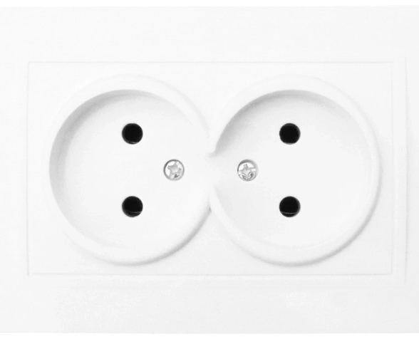 Розетка Tango House 2м б/з СП 10А белая