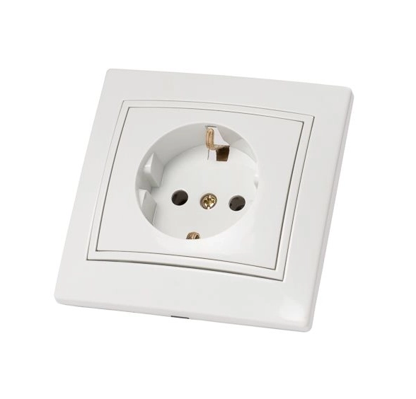 Розетка Tango House 1м с/з СП 16А белая