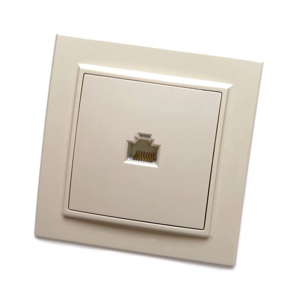 Розетка Эрна 1м комп.RJ-45 PST00-9007-02 сл.кость