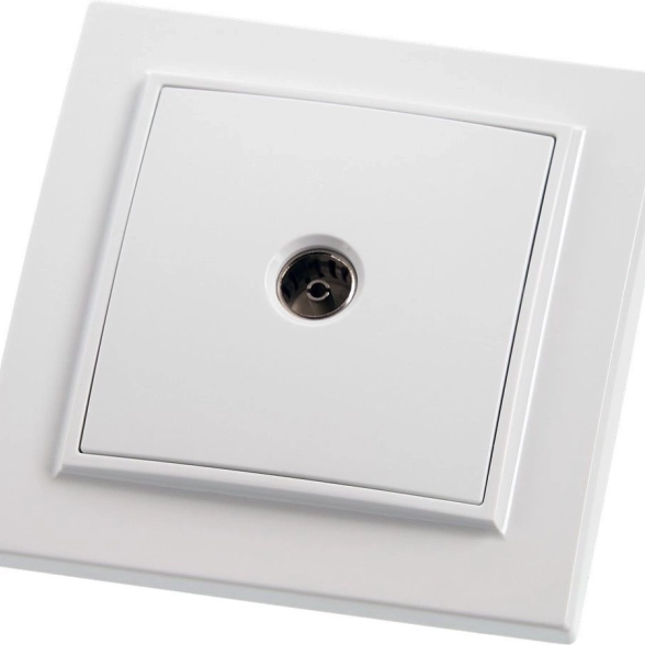 Розетка Эрна 1м TV PST00-9008-01 белый