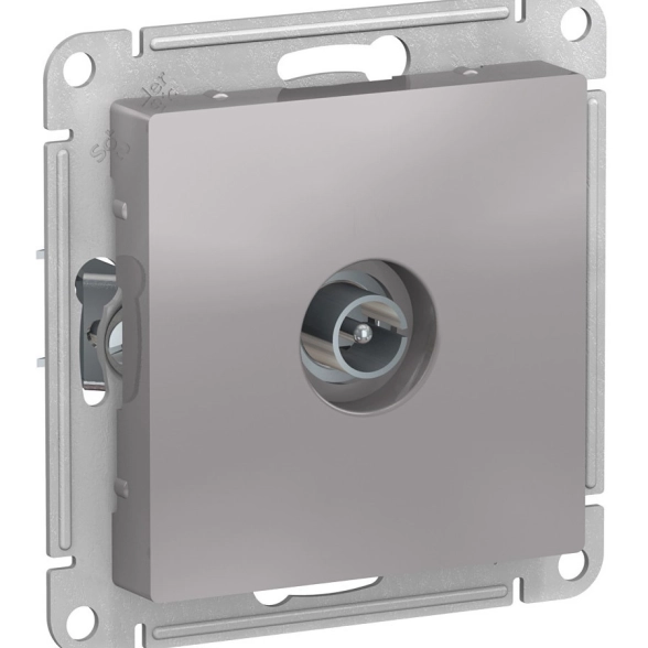 Розетка TV ATLAS коннект мех. алюминий ATN000393