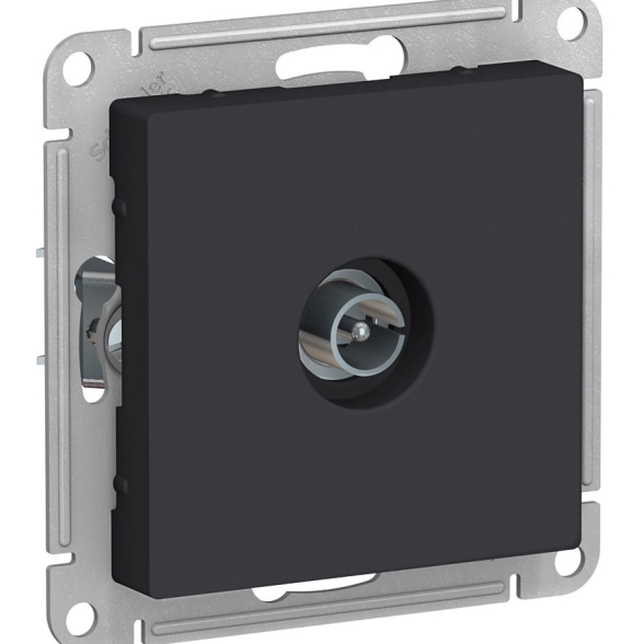 Розетка TV ATLAS СП 16A 1DB прох.карбон мех. ATN001093
