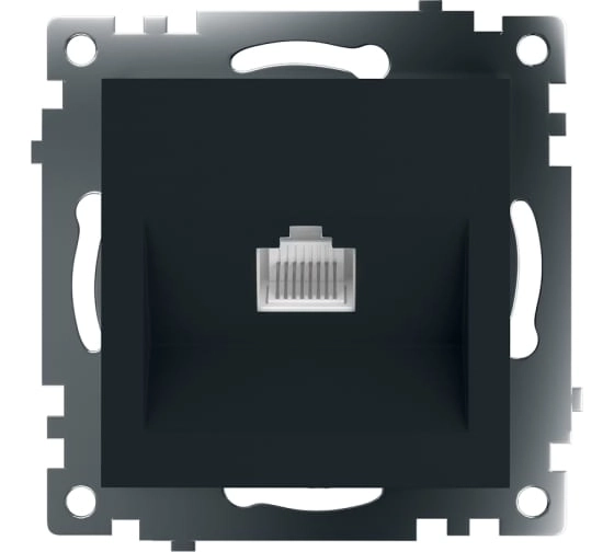 Розетка комп 1-я механизм Катрин GLS00-7107-05 черный