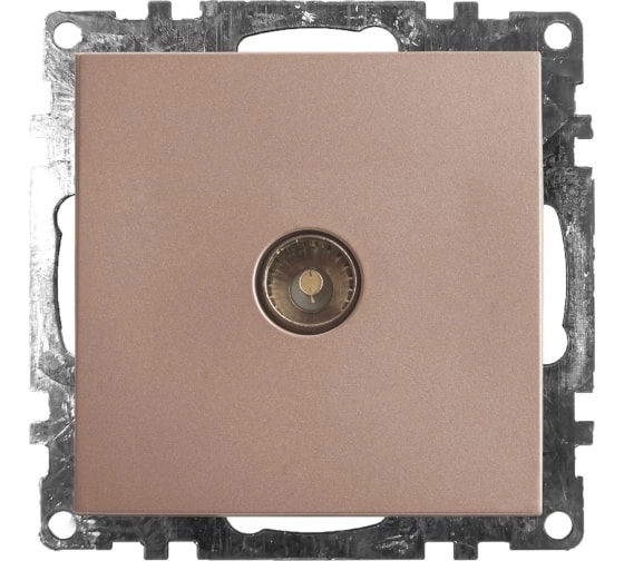 Розетка TV 1-я механизм Катрин GLS00-7108-02 шампань