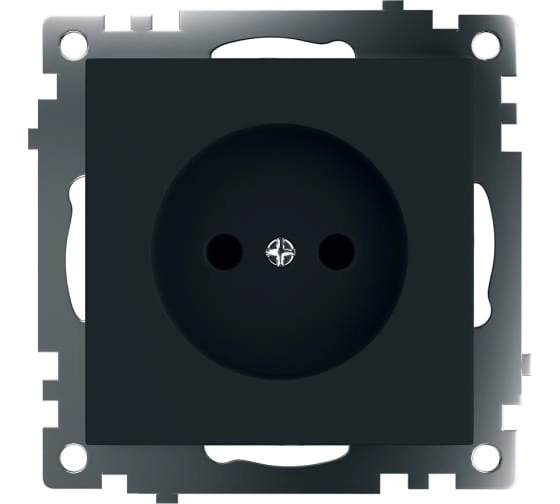 Розетка 1-я защ/шт. механизм б/з Катрин GLS10-7109-05 черный