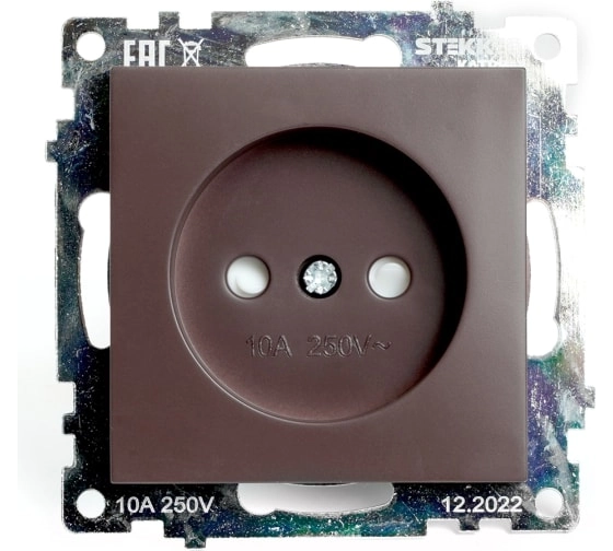 Розетка Катрин 1м GLS10-7109-04 б/з з/шт мех.шоколад