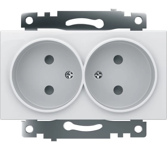 Розетка Катрин 2м GLS10-7113-01 б/з белый