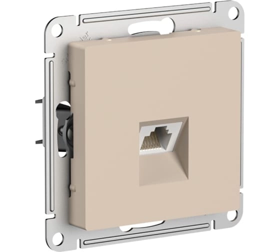 Розетка ATLASDESIGN комп RJ45 кат.5E мех. песочный
