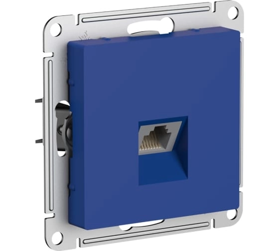 Розетка ATLASDESIGN комп RJ45 кат.5E мех. аквамарин