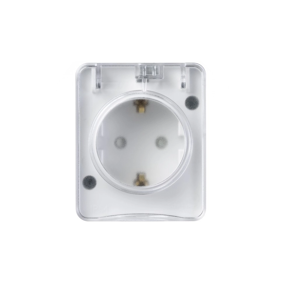 Розетка ATLASDESIGN Profi54 с/з с/шт IP54 16А белый