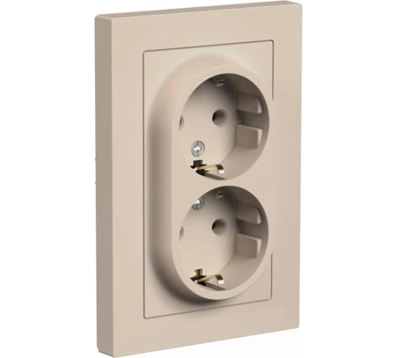 Розетка Systeme Electric 2-я с/з в/сб песочн. ATN001224