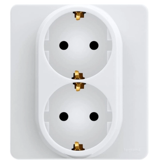 Розетки INSPIRIA Legrand 2-я с/з белый