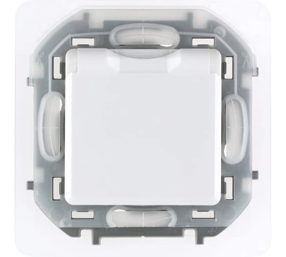 Механизм розетки INSPIRIA Legrand с/з с/шт с/кр белый IP44