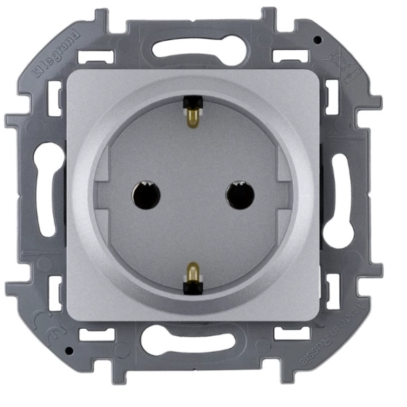 Механизм розетки INSPIRIA Legrand б/з алюминий