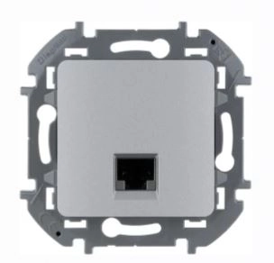 Механизм розетки INSPIRIA Legrand комп.RJ45 кат.5E алюминий