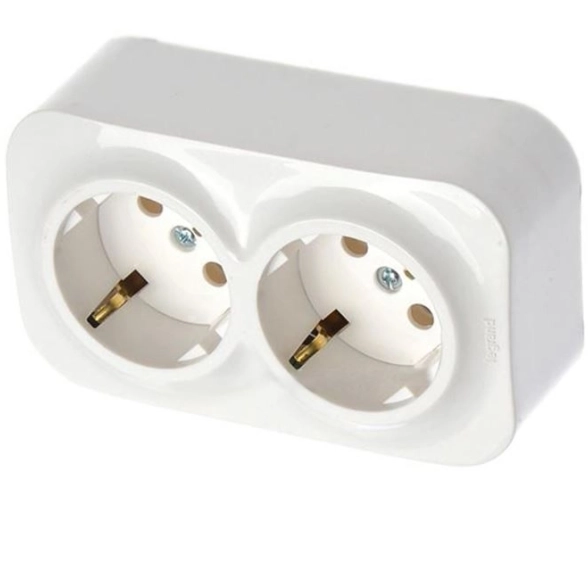 Блок Quteo 2х2К+З б/шт 16А 250В IP20 белый