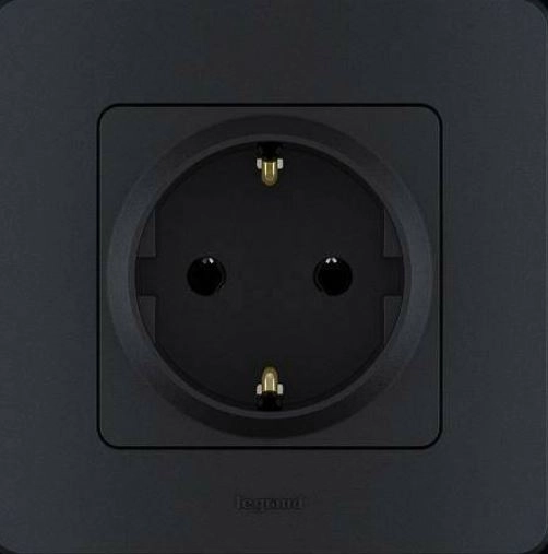 Розетка INSPIRIA 2К+З 16А 250В антрацит