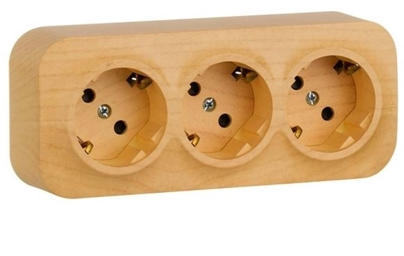 Блок Legrand Quteo 3х2К+3 з/шт 16А IP20 дерево